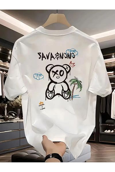 Bengi Clothing Premium Oversize κοντομάνικο μπλουζάκι με στάμπα