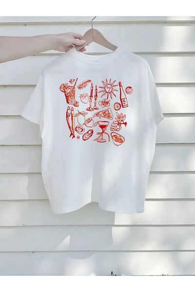 sole stories Premium Oversize Cut Short Sleeve Printed T-Shirt