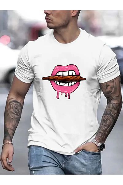 Bengi Clothing Premium Oversize Cut Short Sleeve Printed T-Shirt