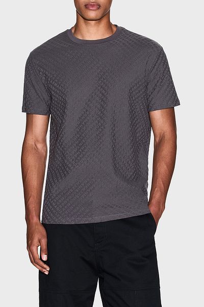 Armani Exchange Jacquard All Logo Cotton Regular Fit Crew Neck t Shirt Men t Shirt Xm0014