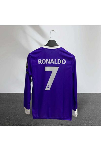 Lion Spor Κριστιάνο Ρόναλντο 2017 Κάρδιφα Φινάλες R.Madrid Μακρυμάνικη ρετρό φανέλα ποδοσφαίρου