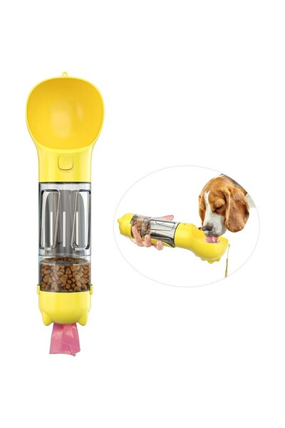 epazzar Evcil Hayvan Köpek Ve Kedi Suluk Mama Kabı Fonksiyonlu Taşınabilir Ha...