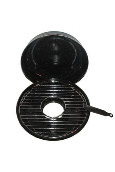 MetaloChimice Grill aragaz emailat + Set 4 Rezerve universale pentru mop cu putere absorbtie mare, Alb