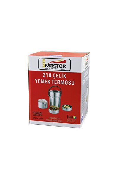 Genel Markalar 3LÜ ÇELİK YEMEK TERMOSU SEFER TASI 2LT 10 SAAT SICAK - 12 SAAT...
