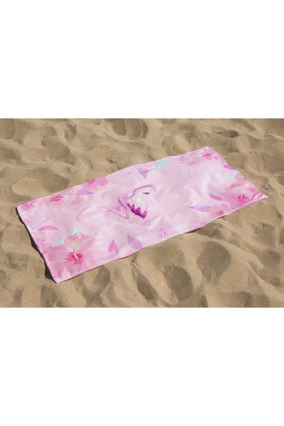 Home Flamingo Colorful Patterned Digital Printed Women's Beach Bath Towel