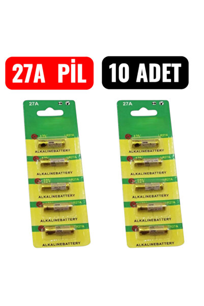 nelerbulurum 10 ADET 27A İNCE 12 VOLT Oto Ve Kapı Kumanda Pili