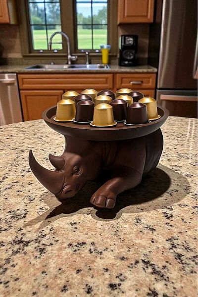 Dropcek eticaret Capsule Coffee Stand Tropical Decorative Multi-Purpose Organizer