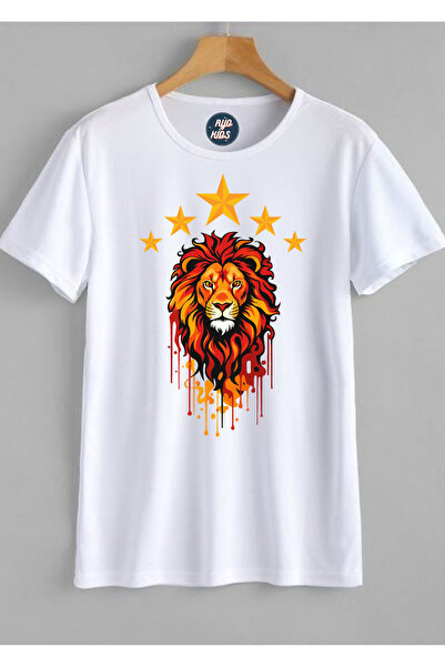 RYO FASHİON Tricou pentru copii 5 STAR LION alb unisex