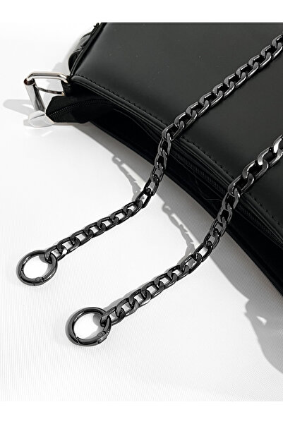 RZ RY ZAGA Çanta Zinciri Antrasit Renk Yaylı Kanca Paslanmaz Nikel Metal Çant...
