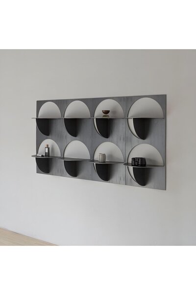 ket furniture رف Axis وحدة رف جداري أنيق وعصري يتميز بتصميم نصف دائري فريد.