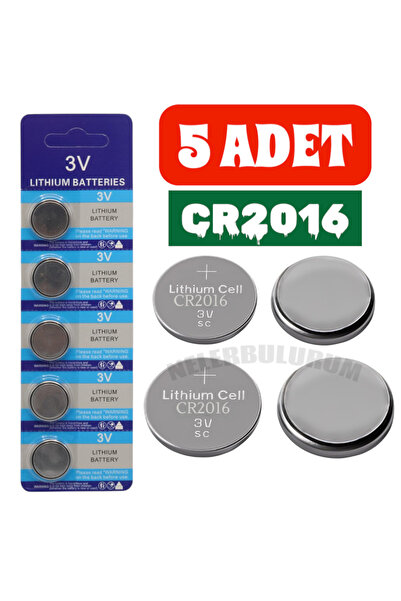 nelerbulurum 5 ADET CR2016 3 VOLT PİL Pil Tartı Pili Baskül Pili Para Bios Dü...