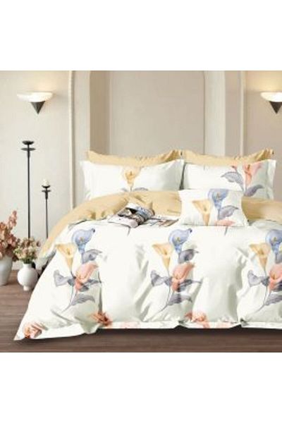 Ralex Single Bed Linen Percalle Printed Cotton 100%, 3 Pieces, Sheet 160x240 cm, Duvet 150x220 cm, Pillowc
