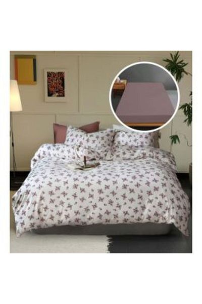 Ralex Lenjerie pat Tricot Bumbac 100% cu husă pentru saltea 160/180x200 cm