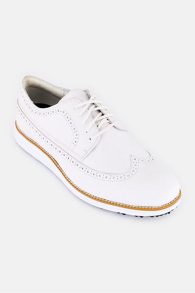 Cole Haan Men Wide OG Wing Ox Lace Up Golf Shoes, Off White