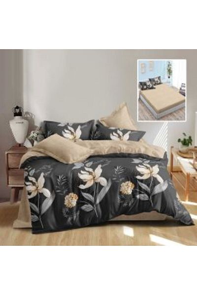 Ralex Pachet economic lenjerie pat dublu Finet 6 piese cu husă la saltea + 2 perne matlasate 50 x 70 cm +