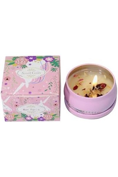 Generic Scented Candles, Luxury Aromatherapy Candles with Dry Flowers for Home Spa(Mon Paris)