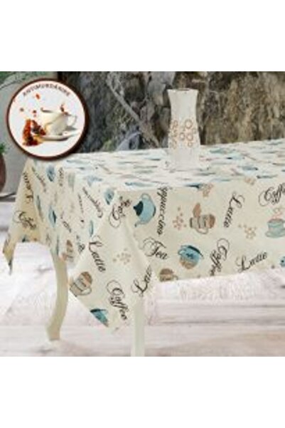 Ralex Anti-stain Tablecloth 100% Cotton 140 x 180 cm, Black Hexagon