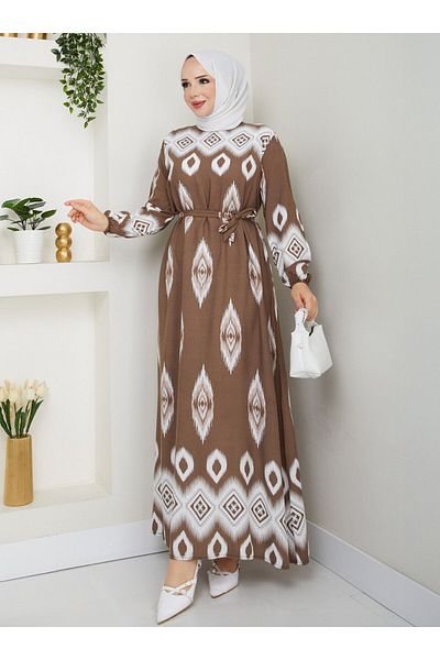 DEDEMAX Hijab Dress - Brown -