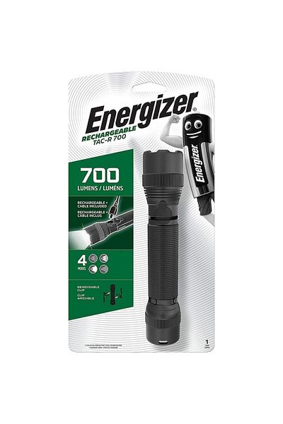 Energizer Lanterna LED Energizer, tactica, reincarcabila, incarcare prin USB inclus, 700 lm, 4 moduri de ilumi