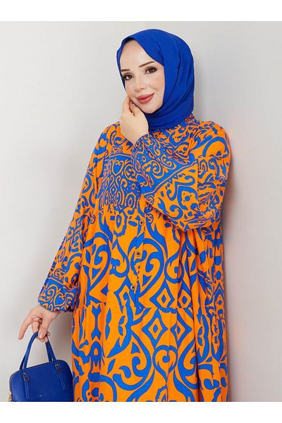 DEDEMAX Hijab Dress - Orange -
