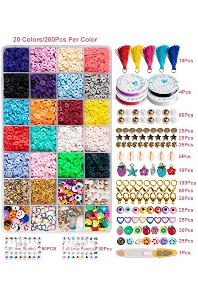 Yelajoy مجموعة أساور من خرز مكونة من 28 شبكة، ألوان وأشكال متنوعة، تركيب مجان...