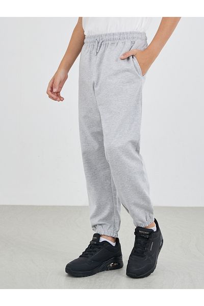 Styli Grey Solid Cuffed Joggers with Slip Pockets