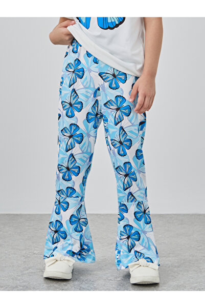 Styli Butterfly Print Round Neck T-Shirt and Pants Set