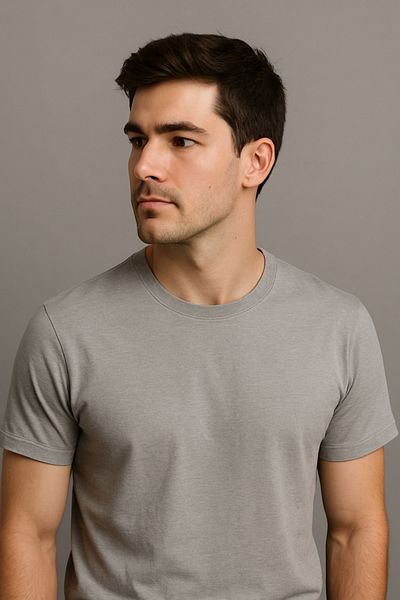 UOMOPARK 2020-2 Regular Fit 100% Cotton Black Crew Neck Casual T-Shirt