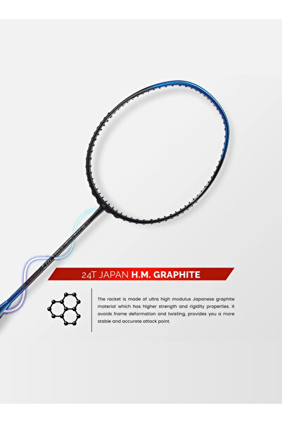 Apacs Nano Fusion Speed 722 Unstrung Japanese Graphite Badminton Racket | 76g, 30 LBS Tension | Blue