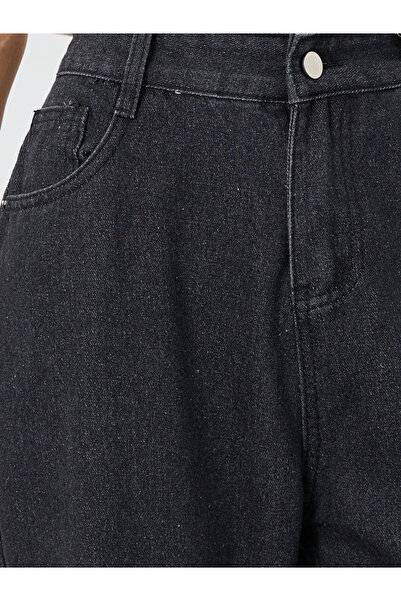 Styli Charcoal Wide Leg Jeans with Pockets