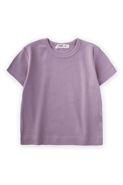 Cigit Basic Twill T-Shirt 1-5 ετών Λιλά