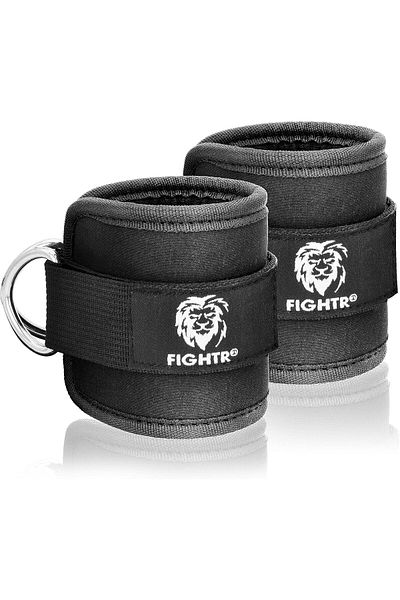FIGHTR ® Foot Straps (Padded) - for Fitness Training on Cable Pull - (Pack of 2) Ankle Straps for Me