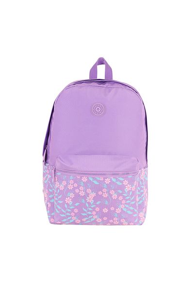 KAUKKO Μαλακό φλοράλ σακίδιο πλάτης Lilac Flowers K1793