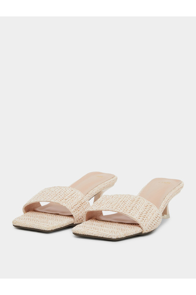 Styli Textured Heel Sandals
