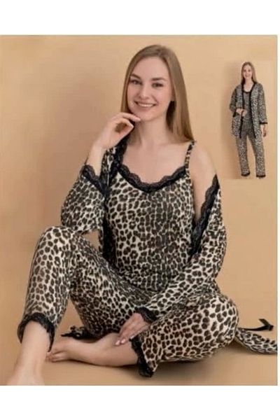 Beruflic Style fashion 6066 women's suspender dressing gown pajama set