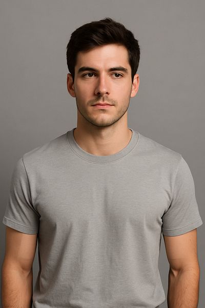 UOMOPARK 2020-2 Regular Fit 100% Cotton Black Crew Neck Casual T-Shirt