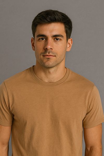 UOMOPARK 2020-2 Tricou casual cu decolteu negru, 100% bumbac, cu croiala normală