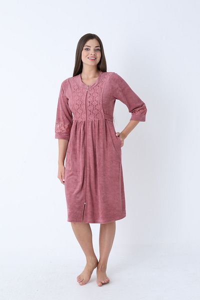 ROMEO LİFE Rochie elegantă din catifea cu fermoar din microțesătură de bambus pentru femei 3468