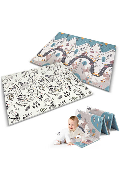 NUKIDO Double-sided, foldable children's play mat, made of odorless XPE foam, in cardboard box