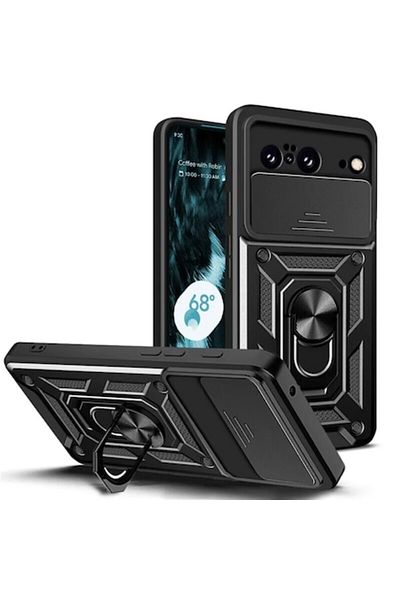 Dali Carcasă de protecție pentru Google Pixel 8, seria CamShield, inel magnetic, TPU, neagră
