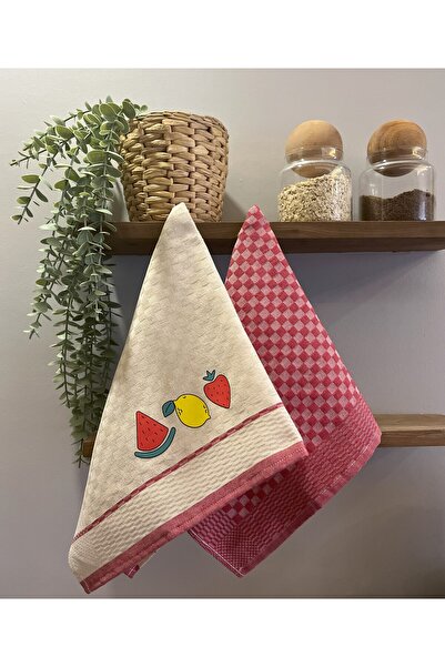 ÖDEL BULDAN Fruit Printed Kitchen Napkin - Set of 2