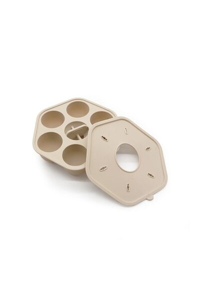 OEM Formă de silicon pentru înghețată, 6 cuburi, bej