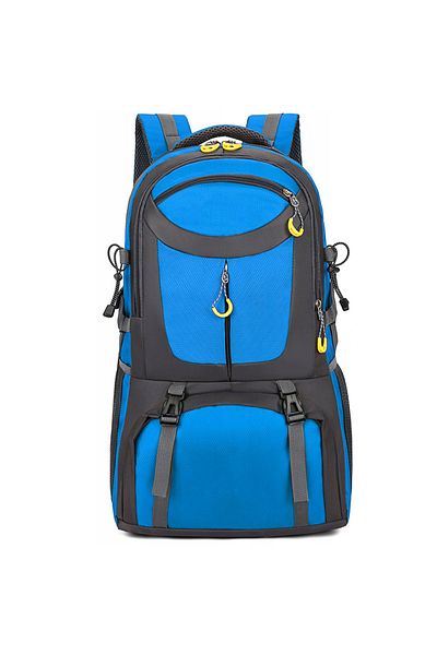 SERSIMO Rucsac militar pentru drumetie, usor, cu 4 buzunare laterale, 50 litri, albastru si gri