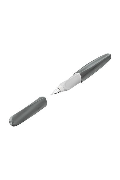 Pelikan Fountain Pen Twist Recycled Material, Light Grey, M Nib, Gift Box, Color Grey, Material Plastic