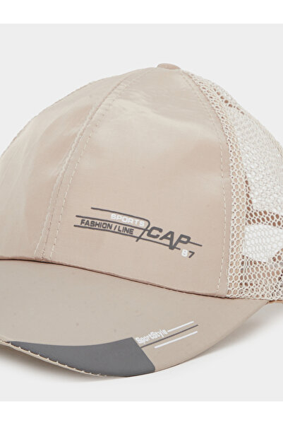 Styli Men Letter Print Baseball Cap with Mesh Back