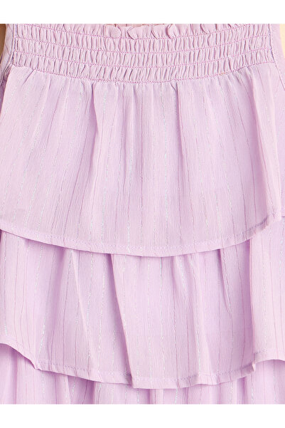 Stylo Bug By Styli Purple Solid Strappy Layered Dress