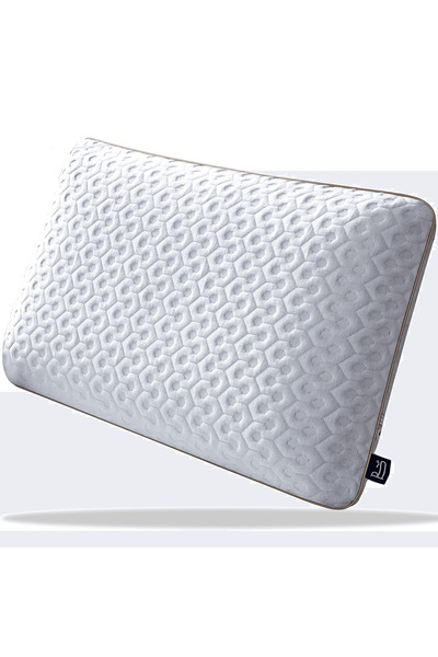 Elindor Pernă ortopedică din spumă cu memorie pentru gât, suport cervical ergonomic, 60x40x10 cm, albă