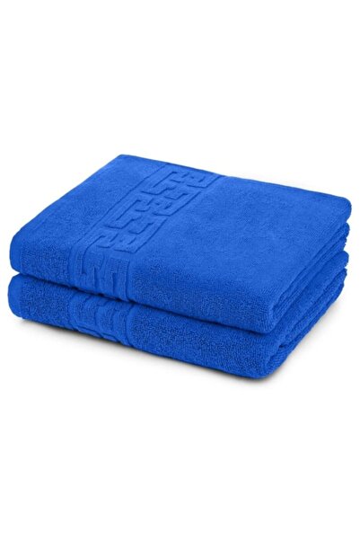 OEM Set 2 face towels, Cotton, 500g/m², 50x90cm, Navy Blue