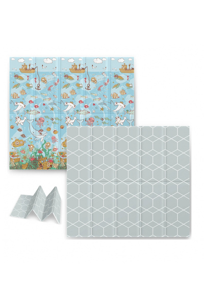 NUKIDO Double-sided, foldable children's play mat made of odorless XPE foam, in a cardboard box
