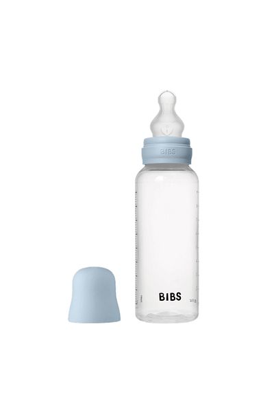 Bibs - Set complet de biberoane anticolici PP fără BPA, 270 ml, silicon, albastru deschis